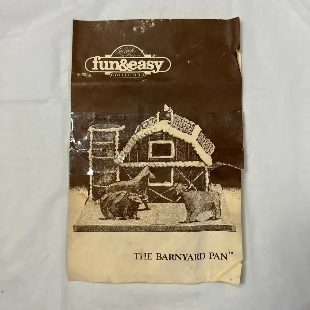 John Wright Co The Barnyard 1983 Cast Iron Farm Animal Mold Pan Made USA